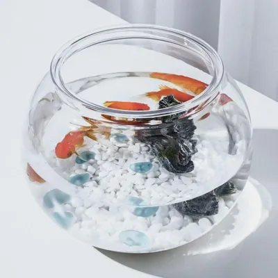 둥근 플라스틱 원형 구피 키우기 수초 어항 베타 18X16cm