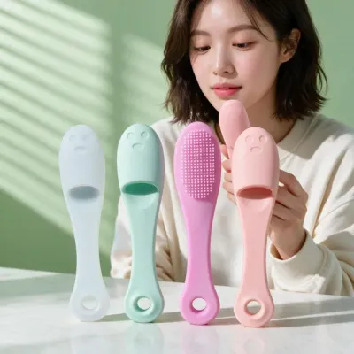 세안솔 실리콘 모공 클렌징 제거 블랙헤드 얼굴 세수 마사지 도구 BR