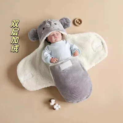 아기 품에 가을 겨울 기모 외출 신기품 신생아 침낭 가방 깜짝 방지 초아기 분만실 용품