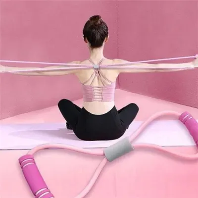 8자 운동 밴드 8자 스트레칭 밴드 근력 탄력 홈트 기구 요가 피트니스 필라테스 헬스 복부 코어 체형 저항