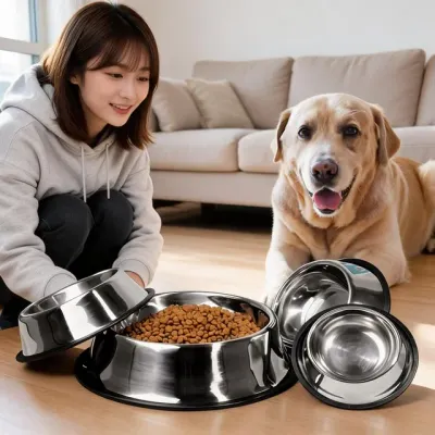 강아지 고양이 스텐 식기 물그릇 중소형 반려동물 급식기 사료 식사 급수대