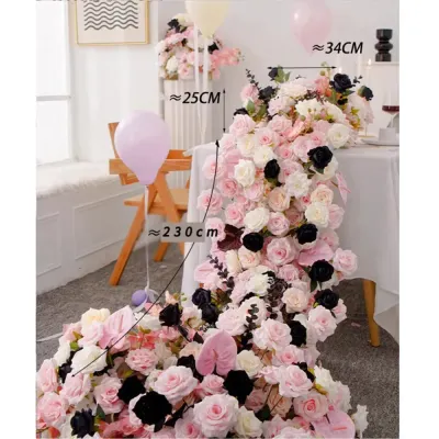 인테리어 파티 행사 테이블 조화 꽃장식J(230cm)