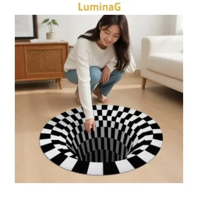 발매트 3d 80cm 입체 낚시 착시 반려동물 바닥 현관