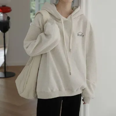 오버핏 후드 기모 맨투맨 티셔츠