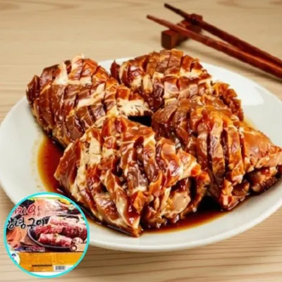 국내산 무뼈 돼지 양념구이 갈비 1.3kg x 1팩 4대