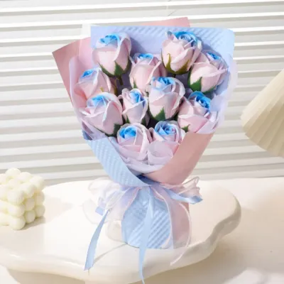 꽃다발 모조 조화 완제품 장미 비누 그라데이션 오매실 메주 핸드메이드 조화