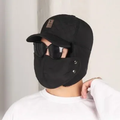 방한 귀도리 털모자 남성 겨울 캡 귀마개 귀달이 모자