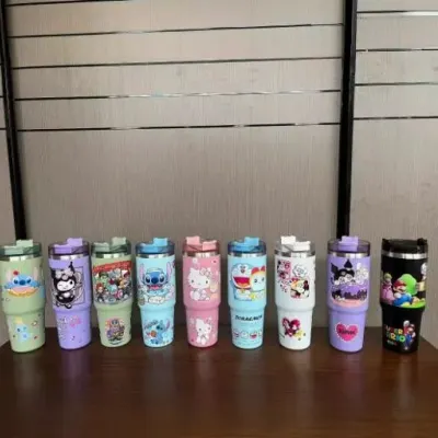 산리오 키티 캐릭터 아이스컵 30oz 차량용 자동차컵 304 스텐 진공 보온 커피잔