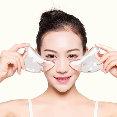 특대형 14cm 투명 괄사 페이스 바디 얼굴 리프팅 마사지 도구 꽈샤