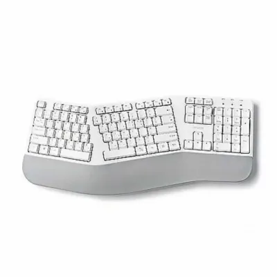 아이리버 블루투스 무선 인체공학 키보드 화이트 ERGO WAVE EW3 개 (1개입) 사무용키보드 컴퓨터주변기기