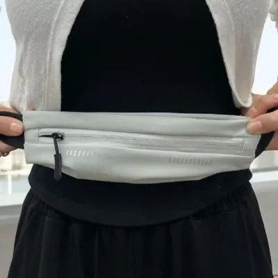 런닝 힙색 조깅 마라톤 핸드폰 허리가방 그레이 달리기가방 러닝포켓 휴대성