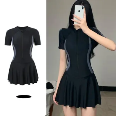 플레어 원피스형 래쉬가드 여성 수영복 래쉬가드 바캉스룩 웨이크보드 서핑 비치웨어 예쁜래쉬가드