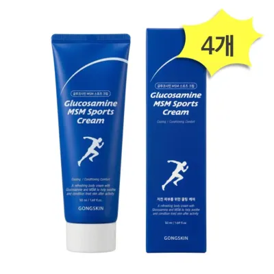 공스킨 글루코사민 MSM 스포츠 크림 50ml x 4개