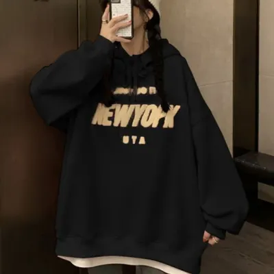 오버핏 기모 후드티 맨투맨 뽀글이 레터링 기모후드티 여자기모후드티