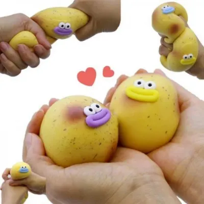 빵숙이감자 말랑빵쑥이-감자 느끼는 스트레스볼 손끝으로 손가락놀이 빵떡말랑이