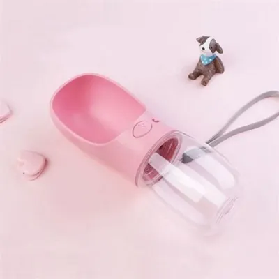 강아지 휴대용 물병 애견 산책 물통 반려동물 원터치 산책용 야외용 물그릇