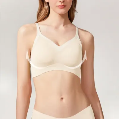 노와이어 뽕브라 가슴모아주는 편안한 브라 심리스 속옷 2컬러