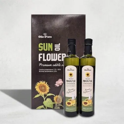 2026년 추석 명절 올리오도로 프리미엄 해바라기유 500ml 2병 세트