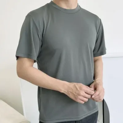 남자 빅사이즈 데일리 여성 여름 라운드 반팔티셔츠 심플 남성 무지 기본