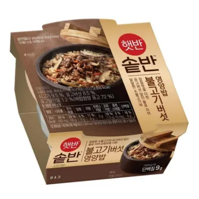 CJ 햇반 솥반 불고기 버섯 영양밥 200g 8개 간편식 솥밥