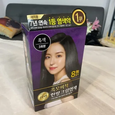 리엔 흑모비책 새치염색 약 흑색 1개입 새치용 크림염색 새치커버