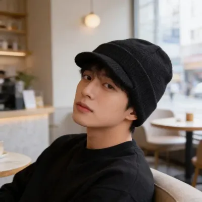 숏비니 니트모자 겨울 비니모자 남녀공용 무지 7가지컬러 7색 데일리룩