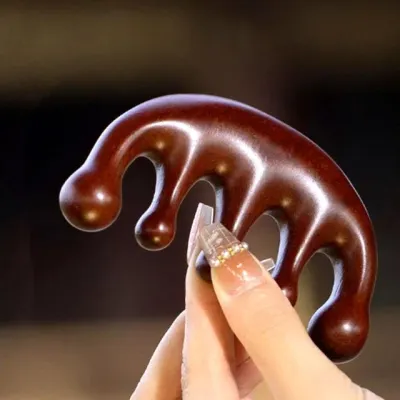 두피마사지기 나무 괄사 경락 마사지빗 리프팅빗