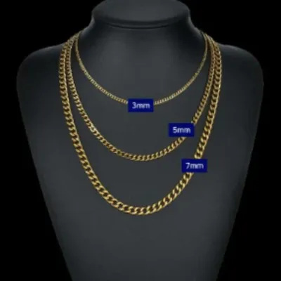 써지컬스틸 쿠바체인 골드 목걸 NECKLACE 남자스트릿패션 남자체인목걸이