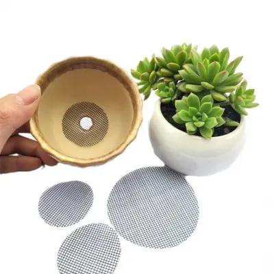 5cm 원형 화분 거름망 부드러운 배수 깔망 50개입