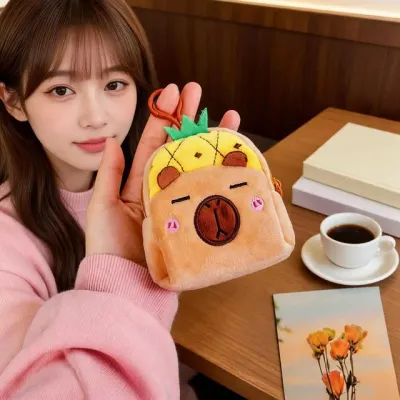 카피바라 미니지갑 가방고리 파우치 동전지갑 과일 캐릭터 소품 가방참