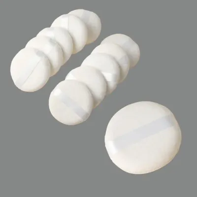 파우더 퍼프 10개입 면 분첩 8cm 메이크업 화장 파운데이션 내장겸용 세트