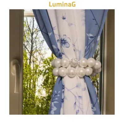 커튼 자석 타이 진주 거실 창문 고정 정리 인테리어용
