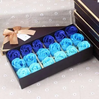 18송이 그라데이션 상자 비누꽃 플라워 선물 발렌타인 가정의달 선물 조화 비누꽃 발렌타인데이 어버이날