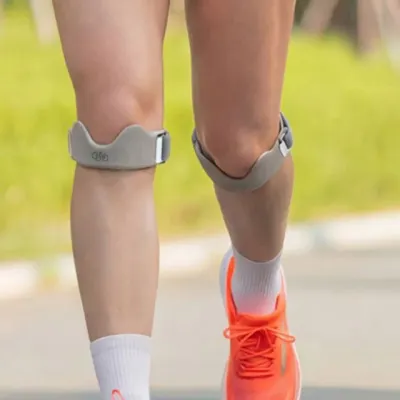 무릎 보호대 그레이 테이핑 슬개골 러닝
