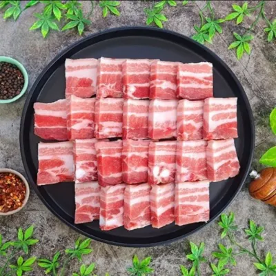 VGD 네덜란드 오겹살 미박삼겹 토막절단 500g