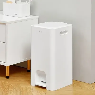 감각적인 무소음 페달형 휴지통 20L