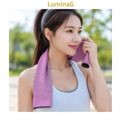 냉감 스포츠 타월 핑크 여름 운동 야외 땀 닦기용