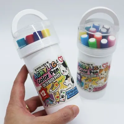 12색 아크릴 마카 펜 DIY 커스텀 미술 용품