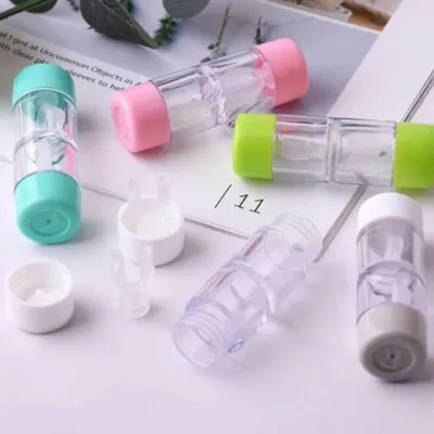 간편 휴대용 좌우 분리 보관 하드 렌즈 케이스 콘택트렌즈 콘텍트 보관함 컨택트