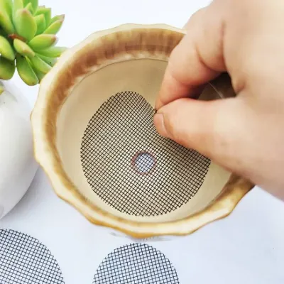 화분 배수망 부드러운 깔망 원형 거름망 50개입 10cm