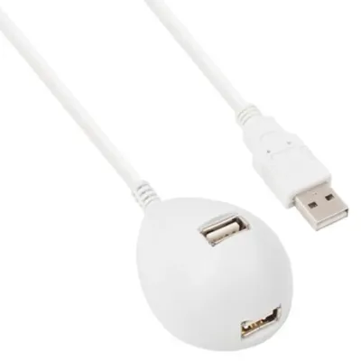 USB2.0 연장 스탠드 케이블 화이트 1m