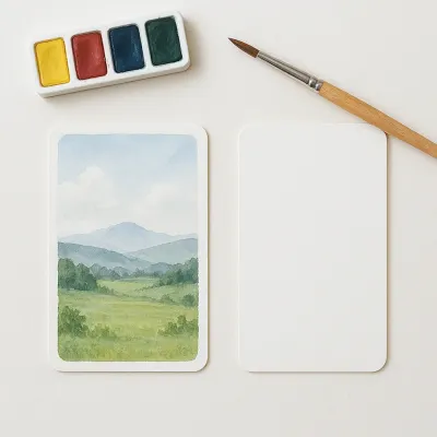 아트페이퍼 캘리 양면 무지 종이카드 100매 8x13cm