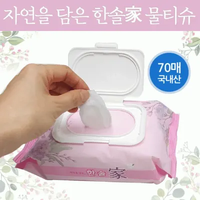 물티슈 [한솔가 물티슈] 순한물티슈/캡형물티슈/고급물티슈/아기물티슈/티슈/두꺼운물티슈/화장지