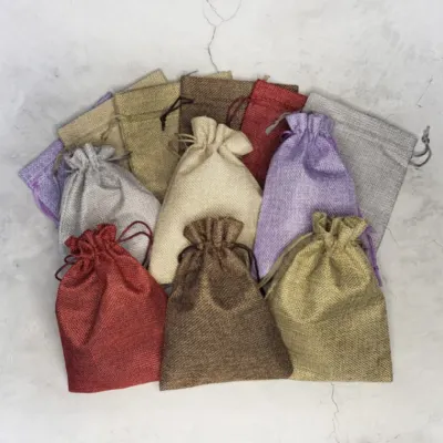 패브릭 주머니 18x13cm 복 주머니 포장 선물 끈 답례품