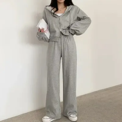 크롭 후드집업 셋업 HS