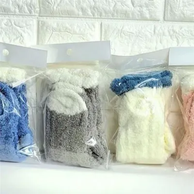 여성 수면 양말 임산부 수면 양말 귀여운 두꺼운 극세사 겨울 선물 페이크삭스 수족냉증 따뜻한 보온 웨어