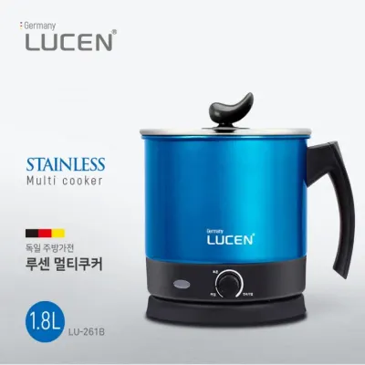 루센261B/블루/1.8L 무선 멀티쿠커 휴대용 캠핑 라면포트 전기 커피 포트