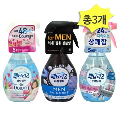 페브리즈 에이프릴 & 맨 쿨아쿠아 & 은은한꽃향 370ml x 각1개(총3개) 섬유탈취제