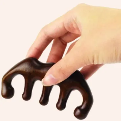 나무 두피 괄사마사지기 뒷목마사지 괄사도구 바디괄사 림프절마사지기