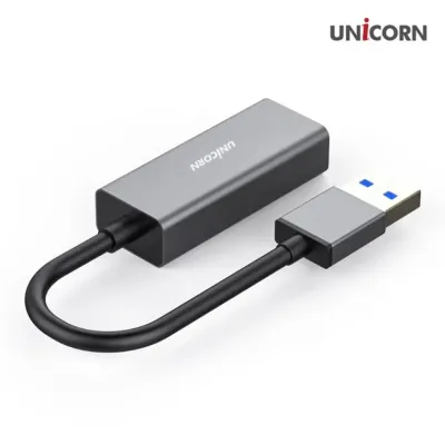 유니콘 USB3.2 Gen1 A타입 기가유선랜카드 1Gbps 알루미늄바디 CLAN-1000GA